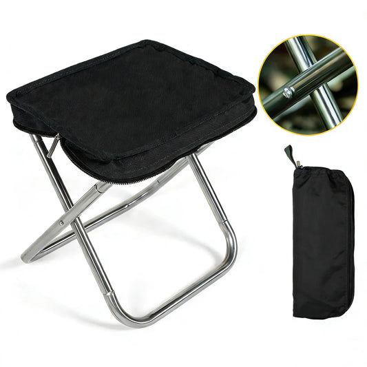 Ultralight Folding Camping Stool – 1.3 lbs, 330 lb Capacity, Steel Spring Core, 3-Second Setup & Backpacking