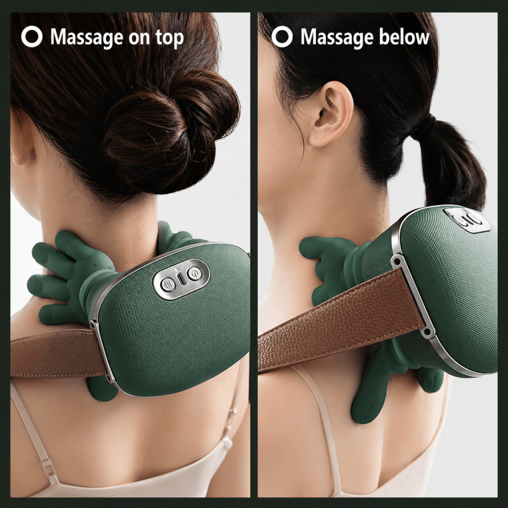 Bionic Heated Massager,Portable Shiatsu Neck and Back Massager