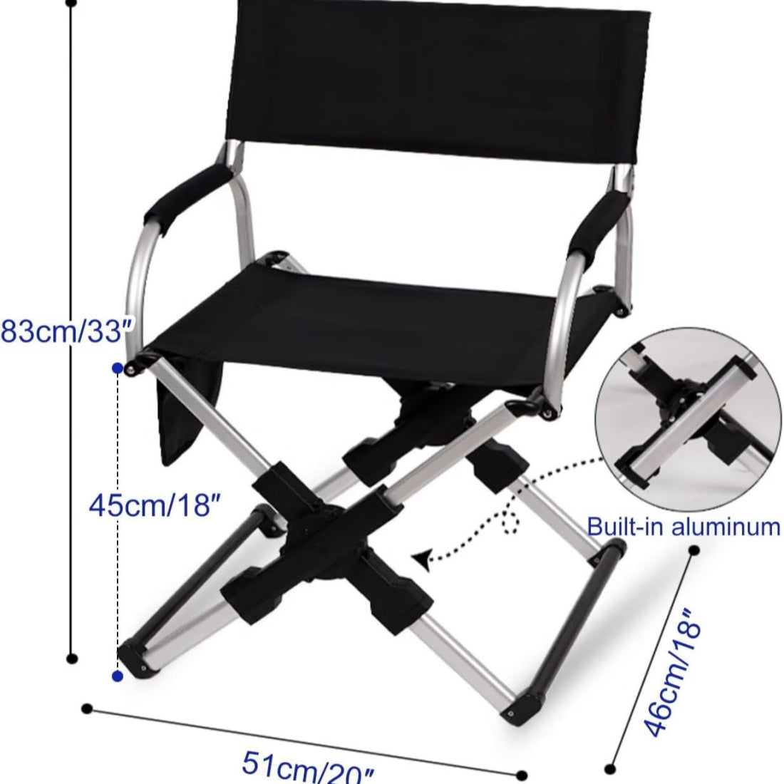 Portable Folding Camping Chair – Outdoor Chair with Carry Bag | Supports 300 lbs | Beach, Fishing, Tailgate, Camping