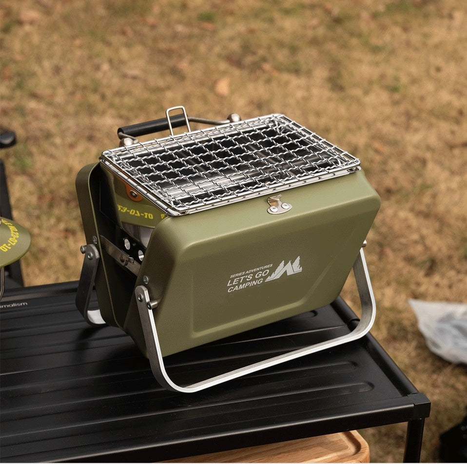 Compact Hibachi Charcoal Grill | Portable Tabletop BBQ for Camping, Picnics & Backyard