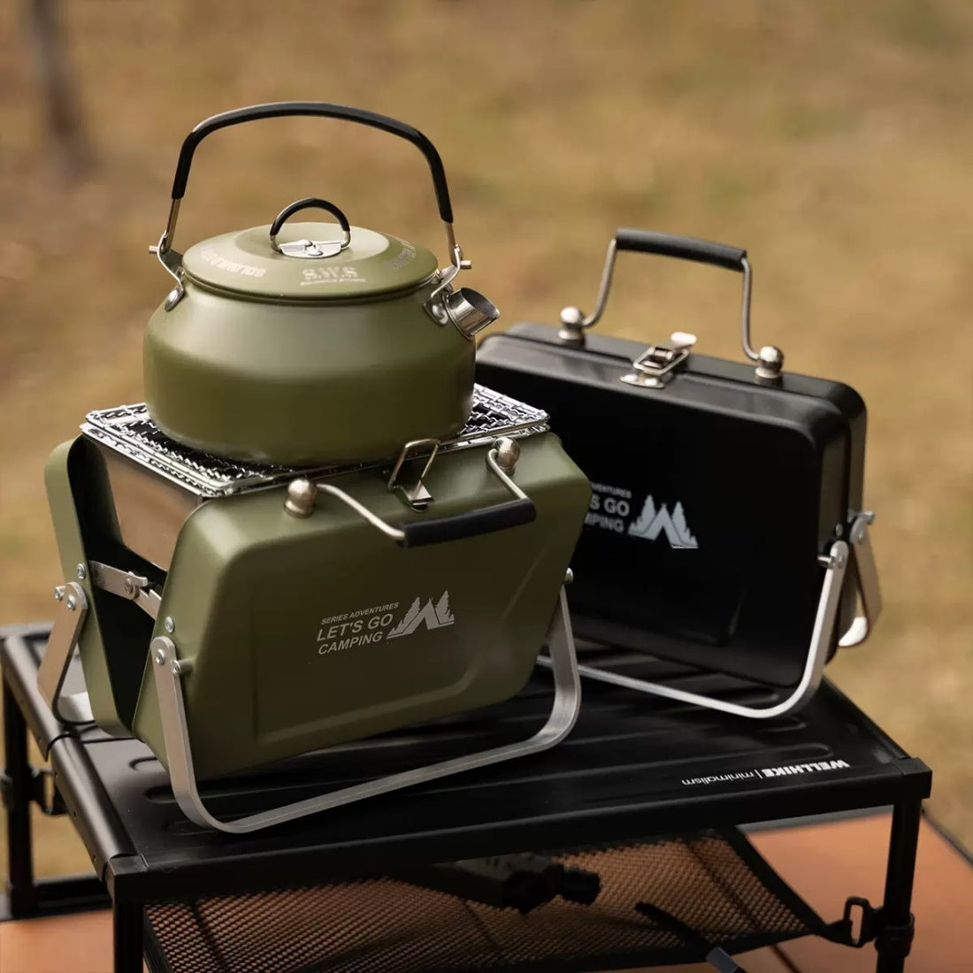 Compact Hibachi Charcoal Grill | Portable Tabletop BBQ for Camping, Picnics & Backyard