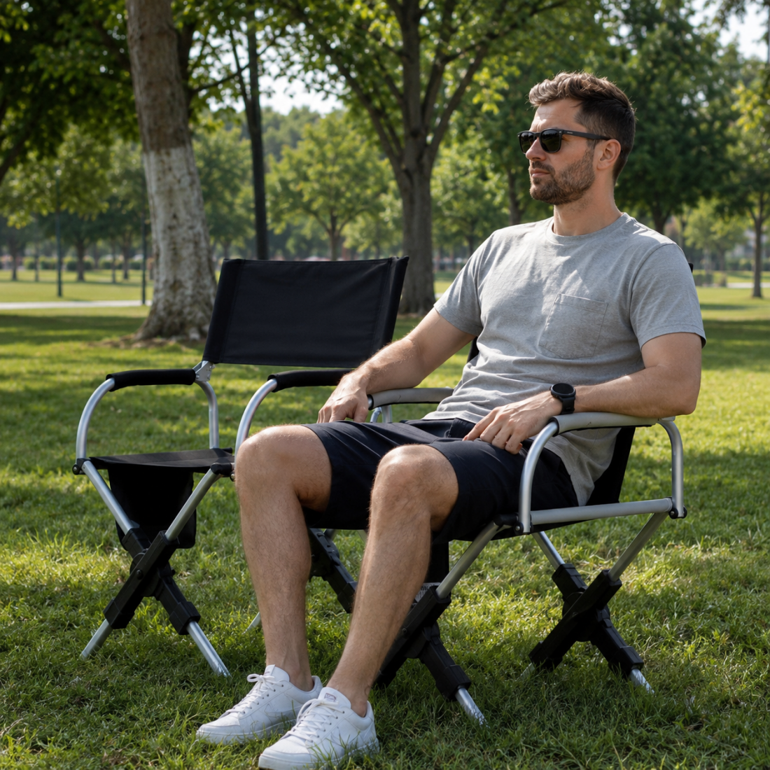 Portable Folding Camping Chair – Outdoor Chair with Carry Bag | Supports 300 lbs | Beach, Fishing, Tailgate, Camping